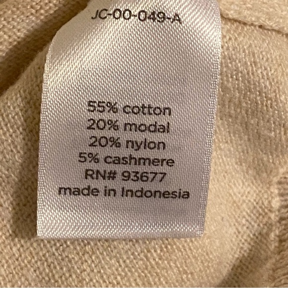 JCP Penny Women's Sweater Size M Colorblock Cardigan V-Neck Cashmere Blend - Picture 4 of 9